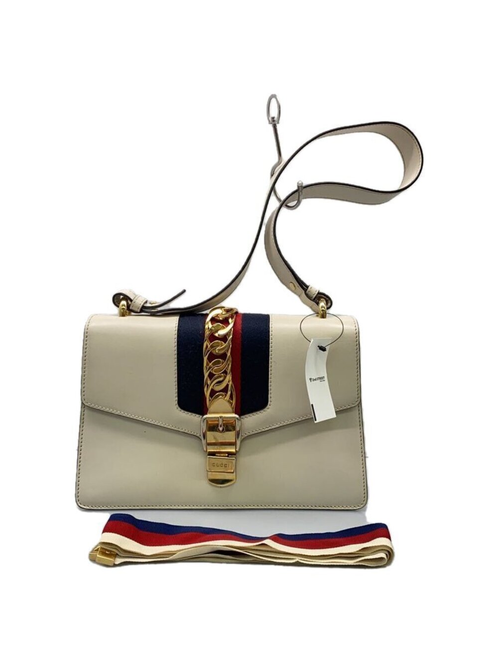Gucci Shoulder Bag Sylvie Leather White